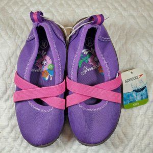 Speedo Water Shoes Toddler/Girls M 7-8 Pink Purple NWT
